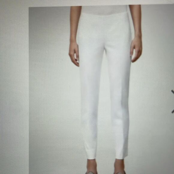 Lafayette 148 New York White Cropped Bleeker Jodhpur pants Size 10 - Picture 1 of 11
